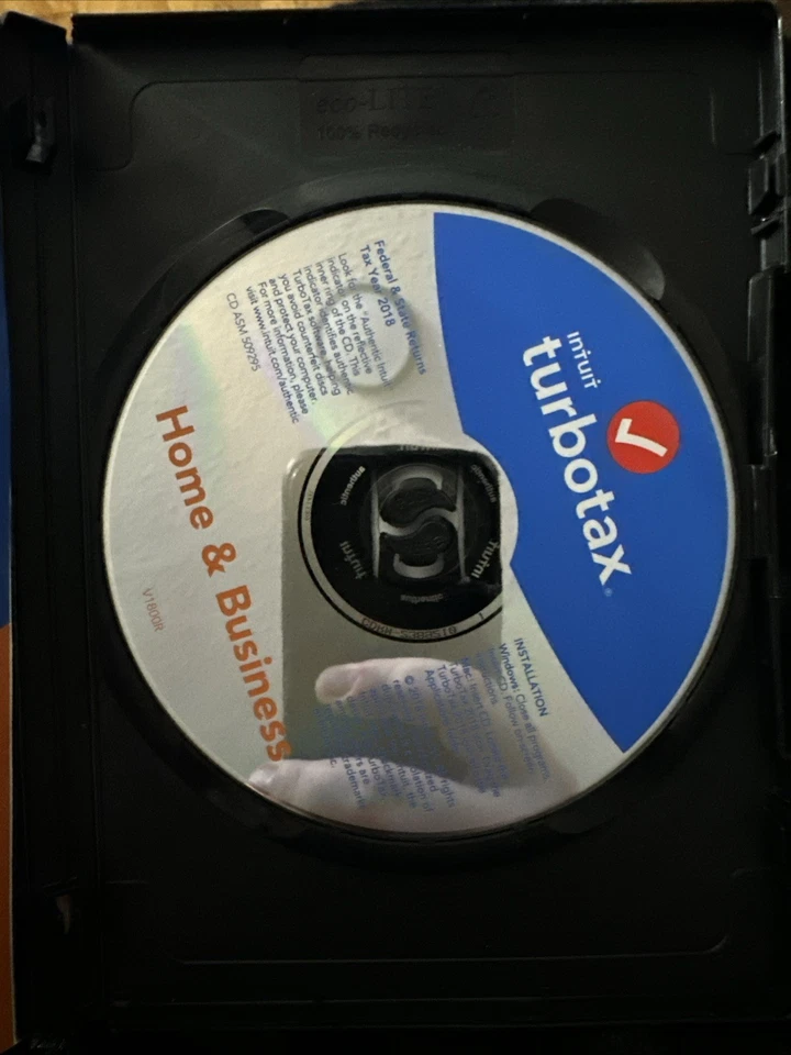 Turbotax Home & Business TY2018 H&B Federal State E-File CD SKU#606094 - Image 3 of 3