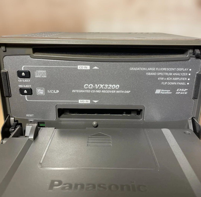 Panasonic CQ-VX3200 2DIN CD MD Car Stereo Head Unit Rare Vintage