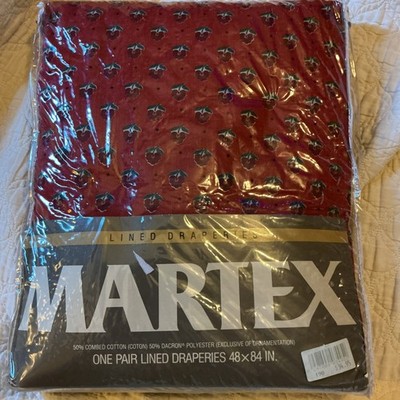 Martex Avignon Lined Draperies 48 x84   NOS Made In USA