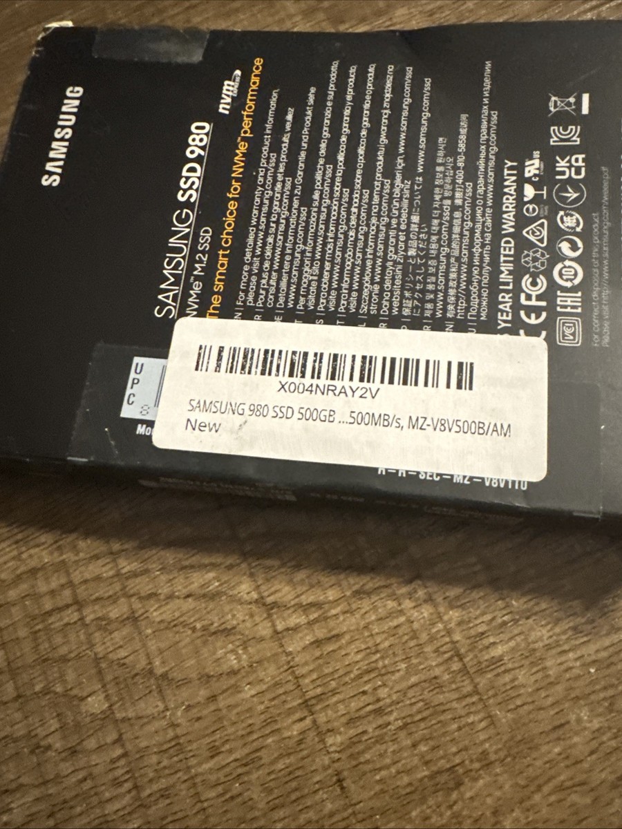 New Samsung 980 500GB M.2 NVMe Gen 3.0 x 4 2280mm Solid State