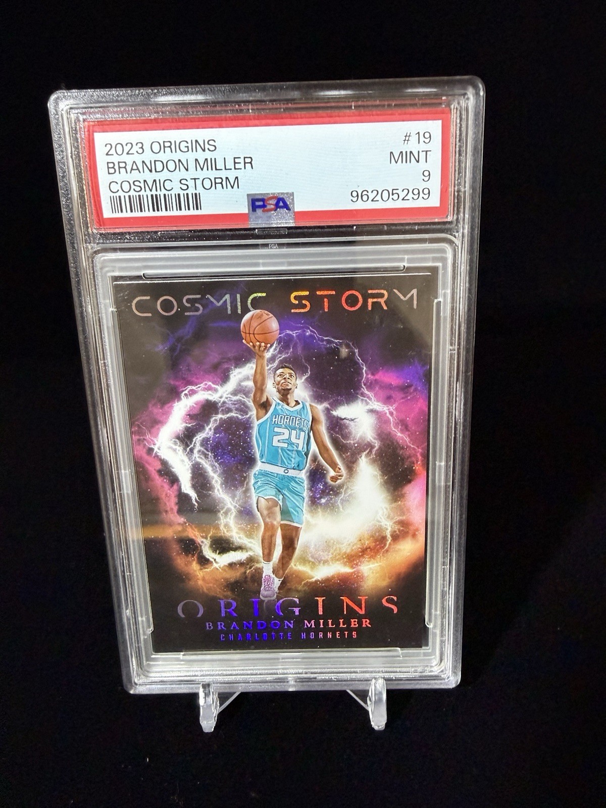 2023-24 Panini Origins - Cosmic Storm Brandon Miller #19 (RC) PSA 9 MINT