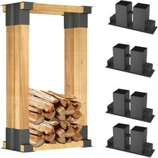 Holzstapelhilfe Brennholz Stapelhilfe Stahl Feuerverzinkt 4 St&uuml;ck