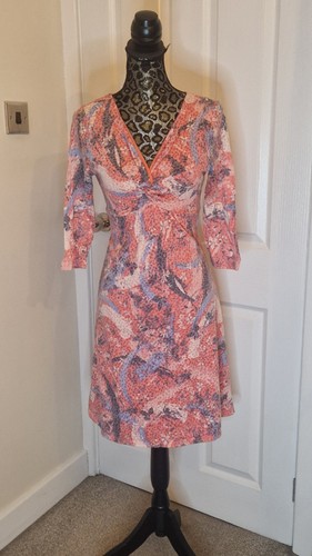 Per Una Pink Floral Jersey Summer Dress Size 10