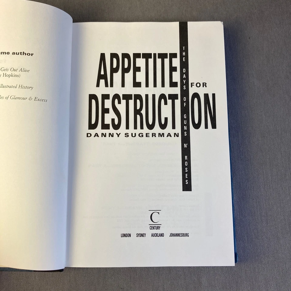 GUNS 'N ROSES | Apetite for destruction | FIRST ED. Danny Sugerman, Century 1991 - Imagen 2 de 4