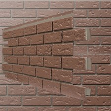 Fassadenverkleidung NovikBrick HL Platte 122x47cm 9St. 4,65qm Klinker rotbraun