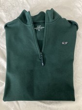 Vineyard Vines 1/4 Zip Boys Green Jersey Sweatshirt XL 18 