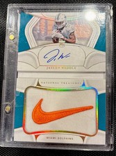 2021 Jaylen Waddle 1/2 Panini National Treasures Rookie Booklet Nike Swoosh 🔥