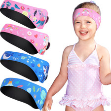 4 Pieces Swimming Ear Band Ear Protection Band Swim Cap Waterproof Adjustable Sw