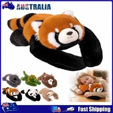 Weighted Long Arm Stuffed Animal Fluffy Toy Bear Raccoon Pillow Holiday Gifts