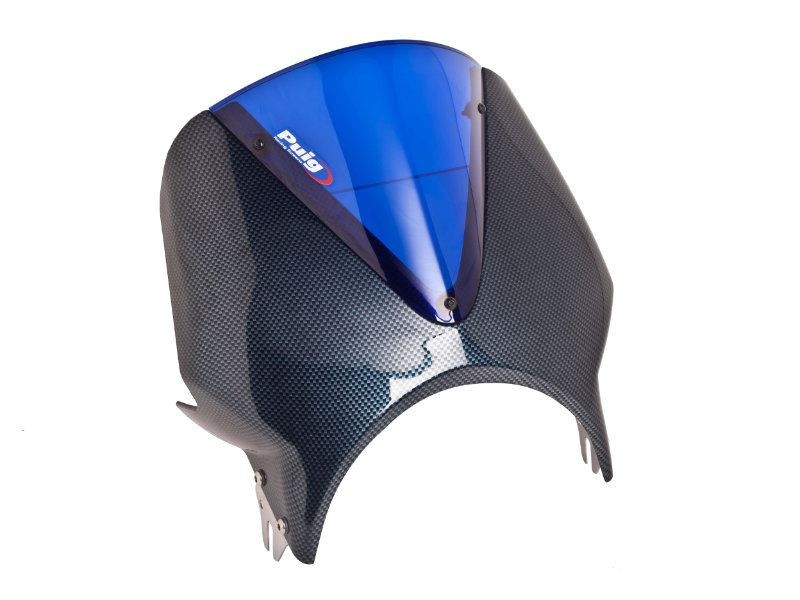 Puig Carbon Look Fairing With Blue Vision Screen Daelim Roadwin 125 2006-2009 - Image 12