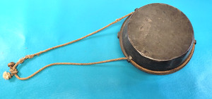 Antique Military Drum Steel Canteen Twist off Cap TR492