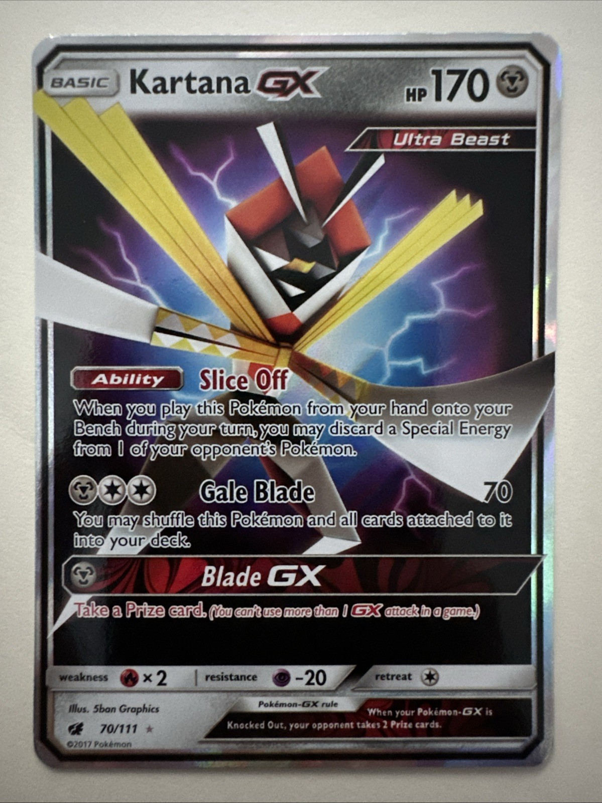 Kartana GX 70/111 Sm-Crimson Invasion Holo Near Mint