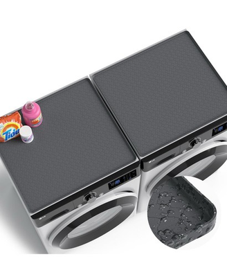 #ad 2 PCS Washer Dryer Countertop 25.6quot; x 25.6quot; Large Washer and Dryer Cover Gray $31.99