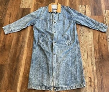 Vintage Essentials International Choice Men’s Full Length Denim Trench Coat L