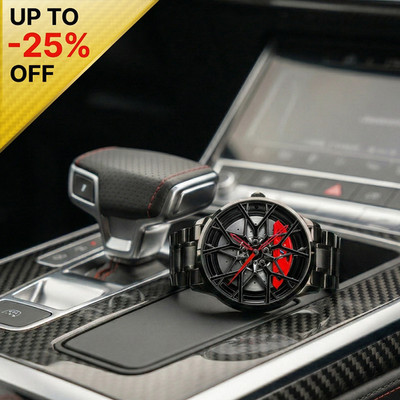 Watch Stainless Steel Men's Wheel Watch BMW M8 Quartz Waterproof Classic