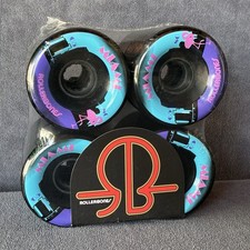 Rollerbones 65mm Outdoor Miami Wheel 80A Black 8-Pack Roller Skate Wheels New