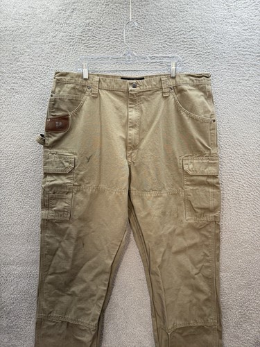 Wrangler Riggs Hose Herren 42x34 hellbraun Canvas Ripstop Ranger Cargo Workwear Grunge - Bild 9 von 13