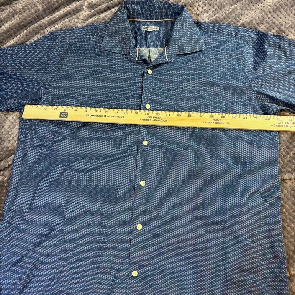 Peter Millar Men's Blue Patterned Button-Down Shi… - image 3