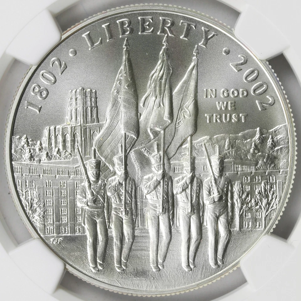 2002-W West Point Bicentennial $1 Commemorative Dollar NGC MS70 - Image 3 of 4