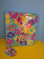 Vintage LISA FRANK Surf Girl Blonde Zip 3 Ring Padded Binder New With Tags