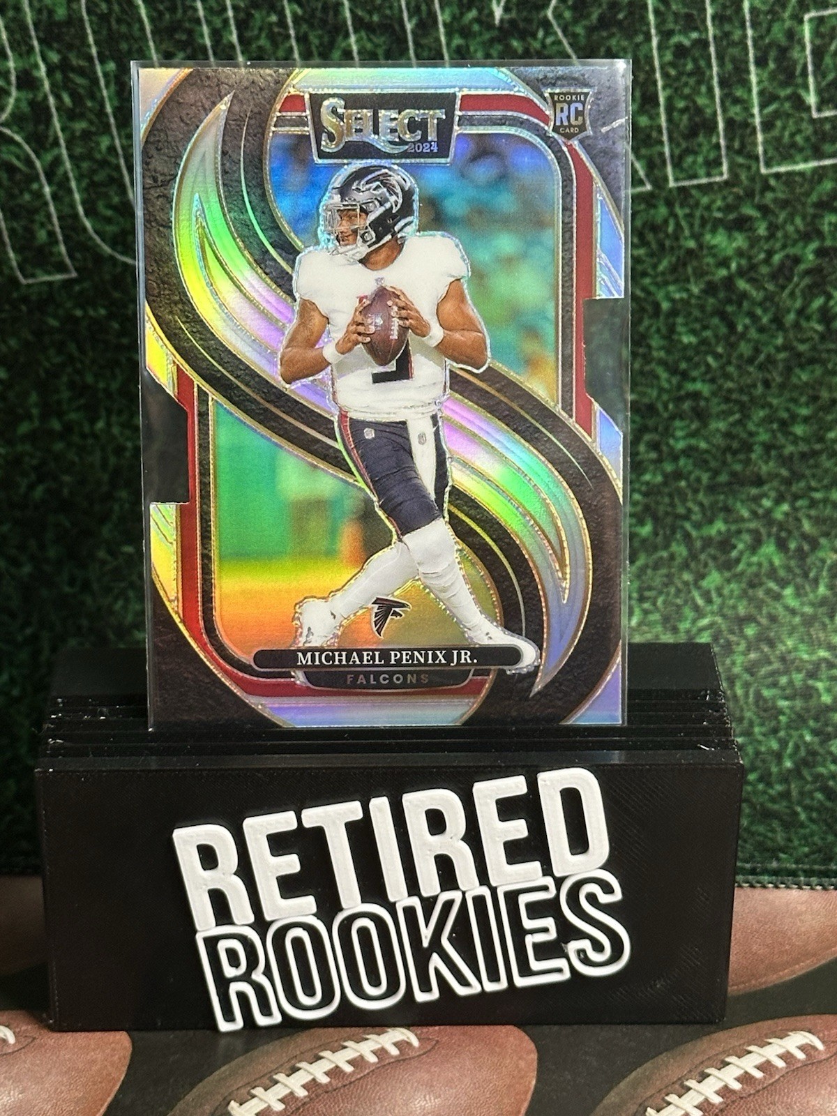 2024 Panini Select Premier Level Michael Penix Jr. #110 Silver Prizm DieCut (RC)