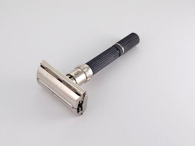 Gillette Super 84 Black Adjustable P2 1970 Cleaned Vintage Safety Razor