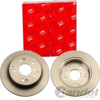 2X TRW Bremsscheiben 260Mm Voll Hinten Passend FÜR Honda Civic | DF6026