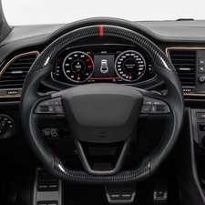 Hydro Dip Carbon Fiber Flat Steering Wheel For Seat Leon Cupra Tarraco 2013-2020