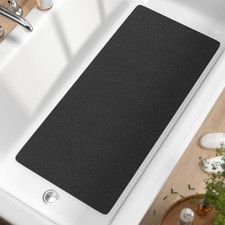 Bathtub Mat Non Slip, 35 x 16 Inch Long Soft PVC Loofah Shower Mat, Bath Mat for