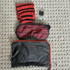 American Airlines Cole Haan Black Red Amenity Toiletries Bag Travel Kit Business