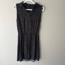 Mavi Black and White Sleeveless V-Neck Sundress Women’s S