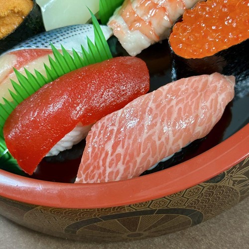 Super Realistic Sushi Assortment Food Sample Set Of 12 Pieces/Luxury Bucket - Picture 3 of 10