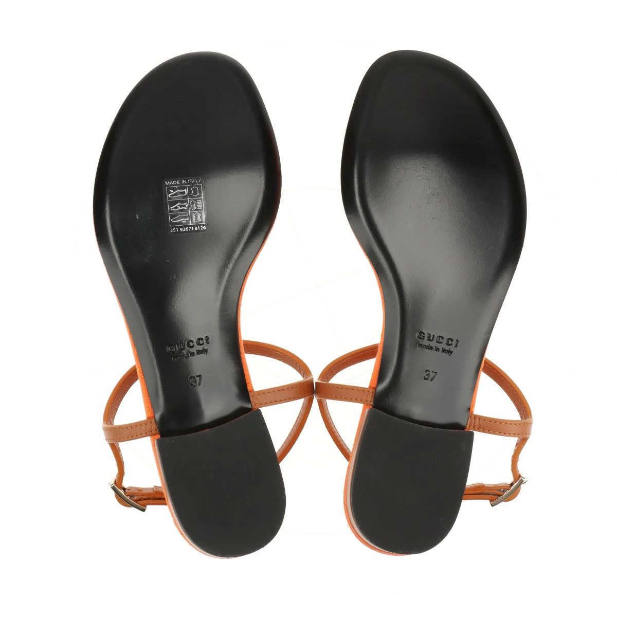 GUCCI GG leather sandals 37 women's brown storage bag with box thumbnail 8