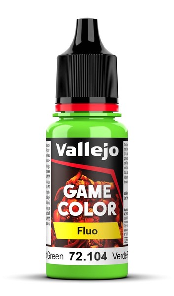 72.104 Fluorescent Green (18Ml) Game Color Vallejo Acrylicos Vallejo Farben Neu-image