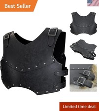 Medieval Faux Leather Chest Armor Body Armor for LARP Renaissance Cosplay