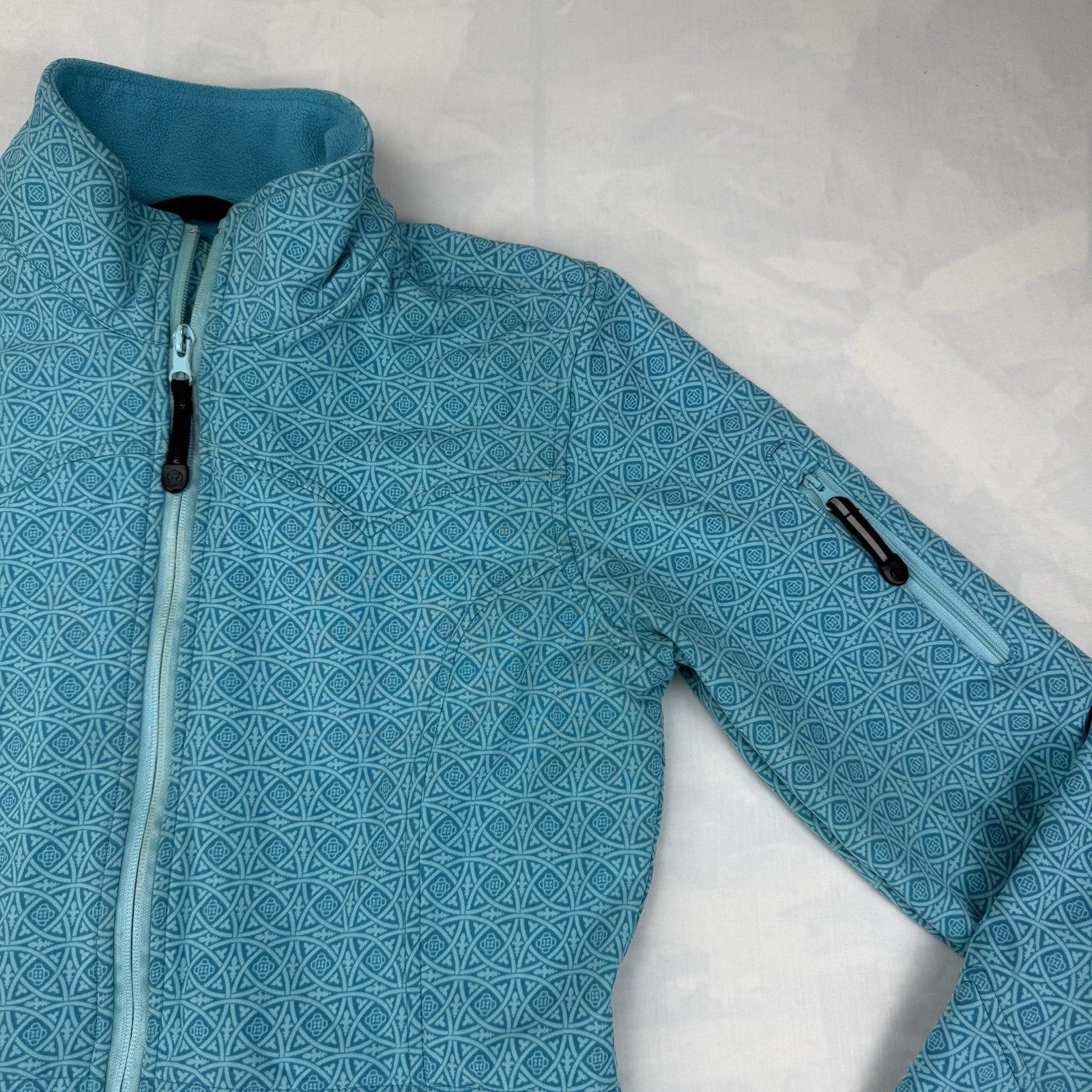 Roper Women’s Teal Softshell Jacket Medium Geomet… - image 5
