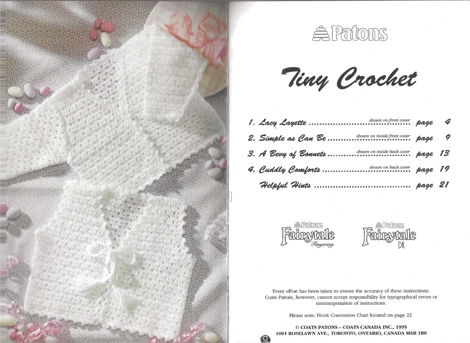 Lot of 2 Little Books Baby Afghans Outfits Crochet Patterns Patons Leisure Art - Image 4 of 4