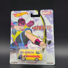 Hot Wheels Hawkeye '66 Dodge A100 Van Yellow Marvel 2015 Real Riders