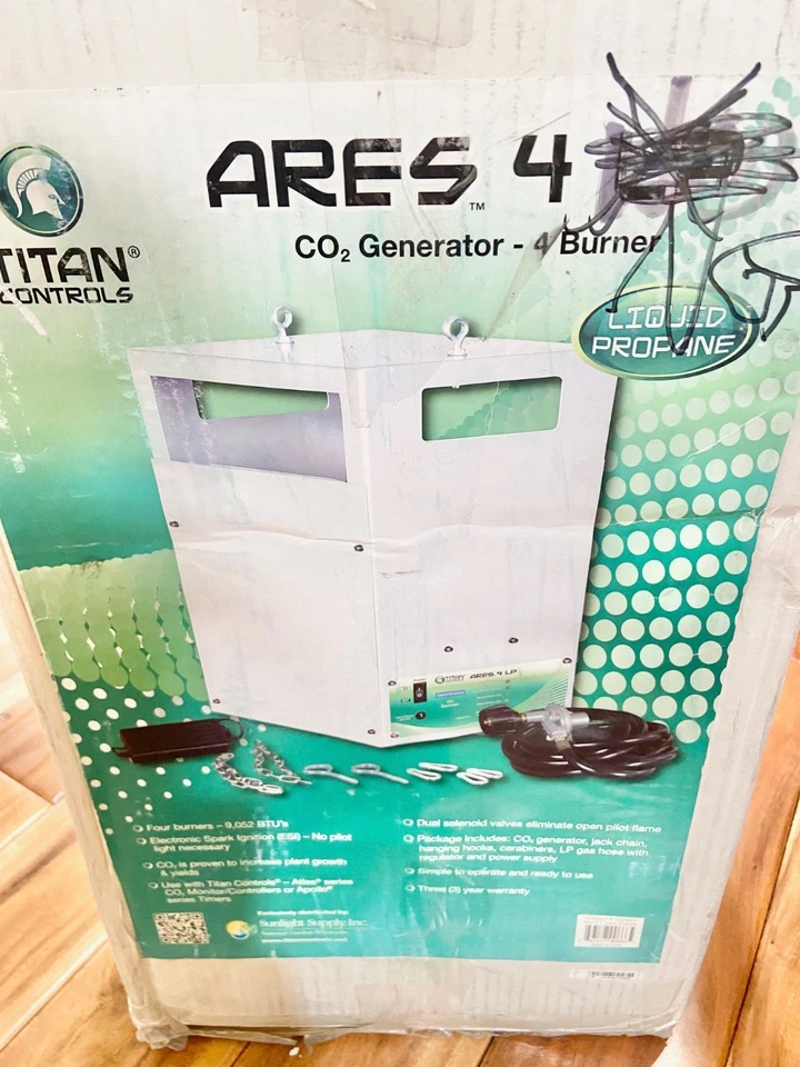 Titan Controls Ares 4 - Carbon Dioxide (CO2) Generator LP - 10.6 CUFT/HR, 4 Burn - Image 2 of 2