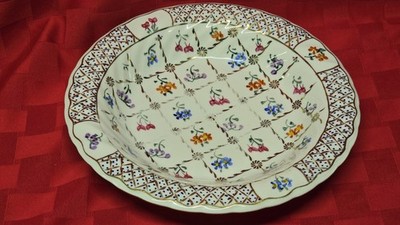 Formalities by Baum Bros Hand Painted Floral Decorative Bowl 9'' Gold Trim