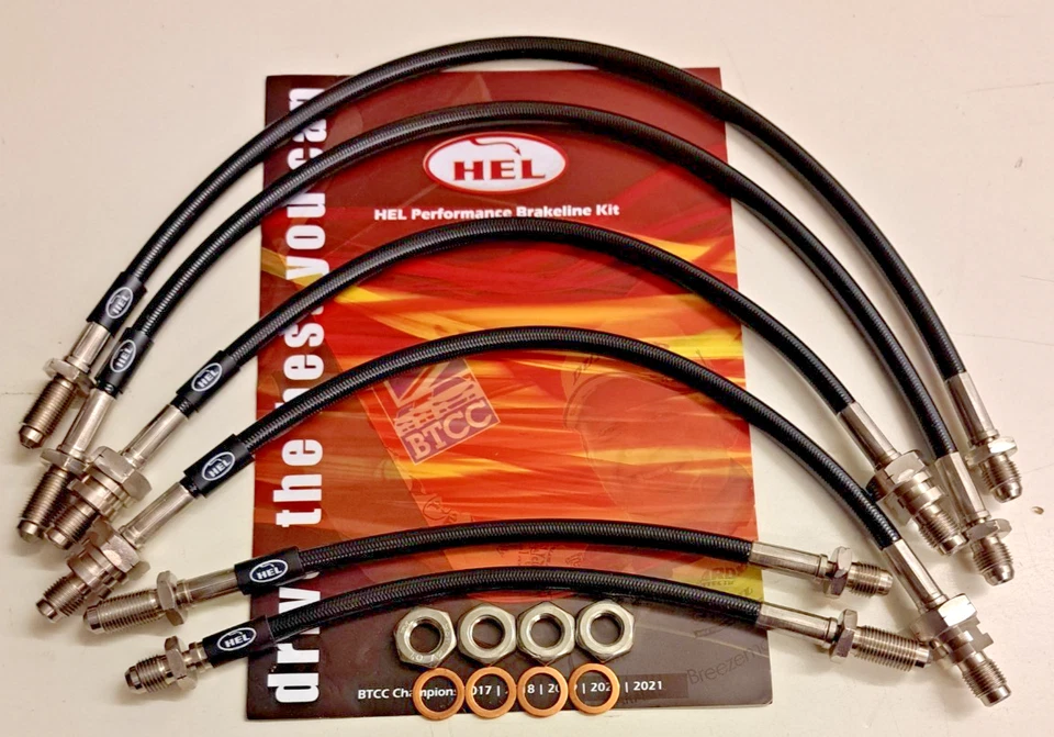 HEL PERFORMANCE FORD ESCORT RS COSWORTH S/S TRENZADO LÍNEAS DE FRENO MANGUERAS TUBOS Foto 2 de 4