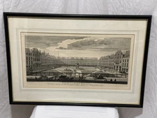 18th Century Vue De La Place Royalle  Print Jacques Rigaud Musee Du Louvre