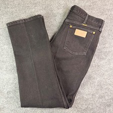 Vintage 90s Wrangler 945BLK Black Jeans Made in USA Cowboy Cut Slim Fit 35x32