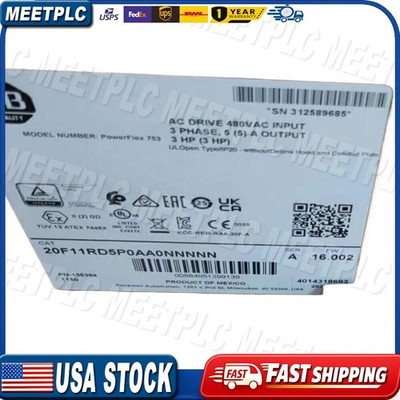 20F11RD5P0AA0NNNNN PowerFlex Air Cooled 753 AC Drive 20F11RD5P0AA0 US