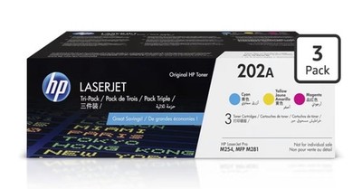 202A Cyan, Magenta, Yellow Toner Cartridges Printers (3-Pack) | Works with Color