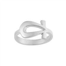 81stgeneration Sterling Silver Ring Simple Ankh Egyptian Cross Band Gothic