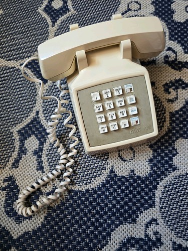 Telefono da scrivania quadrante rotante vintage sistema a campana Western Electric 1977 marrone chiaro/beige # 500 - Foto 8 di 8