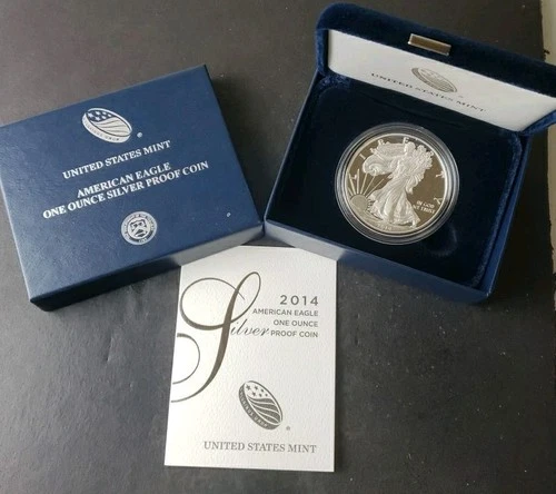 2014 W Proof $1 American Silver Eagle Dollar