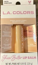 L.A. Colors 69176 Shea Butter Lip Balm Sheer Nude-New-SHIPS N 24 HOURS