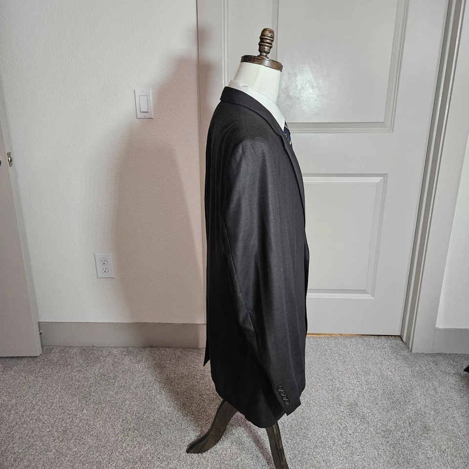 Roundtree & Yorke 46L 2 piezas Traje Blazer Hombres Pantalones de Lana 36 x 34 Marrón Foto 3 de 4